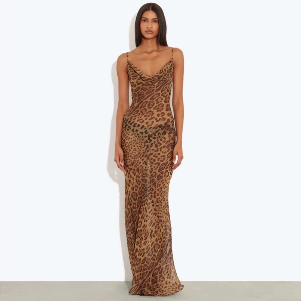 Rat & Boa VALENTINA Animal Print Maxi Dress